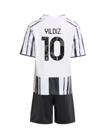 Otroški Nogometna dresi kompleti poceni Juventus Kenan Yildiz #10 Domači 2025-26