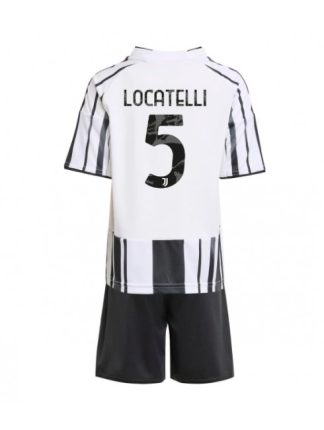 Otroški Nogometna dresi kompleti poceni Juventus Manuel Locatelli #5 Domači 2025-26