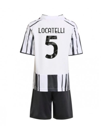 Otroški Nogometna dresi kompleti poceni Juventus Manuel Locatelli #5 Domači 2025-26