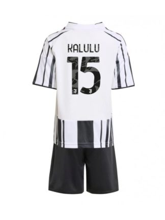 Otroški Nogometna dresi kompleti poceni Juventus Pierre Kalulu #15 Domači 2025-26