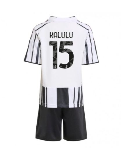 Otroški Nogometna dresi kompleti poceni Juventus Pierre Kalulu #15 Domači 2025-26