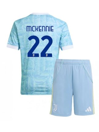 Otroški Nogometna dresi kompleti poceni Juventus Weston McKennie #22 Gostujoči 2025-26