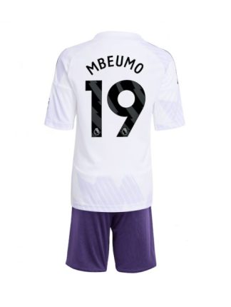 Otroški Nogometna dresi kompleti poceni Manchester United Bryan Mbeumo #19 Gostujoči 2025-26