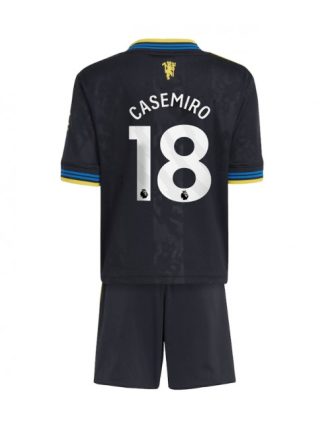Otroški Nogometna dresi kompleti poceni Manchester United Casemiro #18 Tretji 2025-26