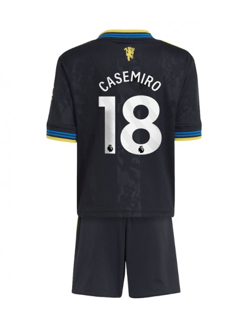Otroški Nogometna dresi kompleti poceni Manchester United Casemiro #18 Tretji 2025-26
