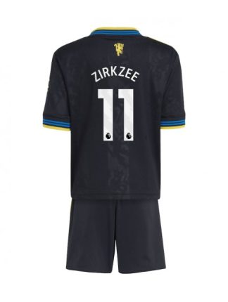 Otroški Nogometna dresi kompleti poceni Manchester United Joshua Zirkzee #11 Tretji 2025-26