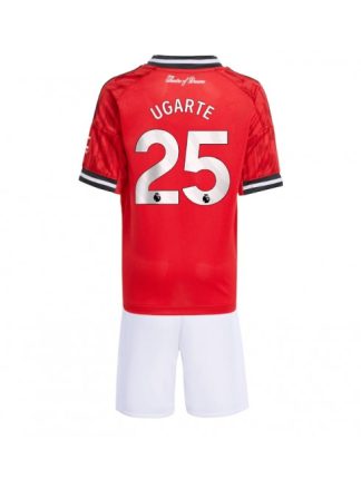 Otroški Nogometna dresi kompleti poceni Manchester United Manuel Ugarte #25 Domači 2025-26