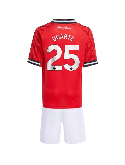 Otroški Nogometna dresi kompleti poceni Manchester United Manuel Ugarte #25 Domači 2025-26