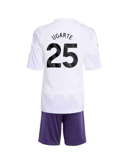 Otroški Nogometna dresi kompleti poceni Manchester United Manuel Ugarte #25 Gostujoči 2025-26