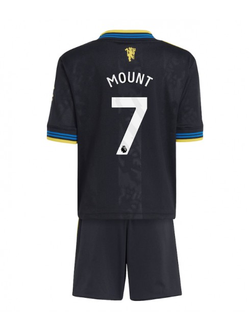 Otroški Nogometna dresi kompleti poceni Manchester United Mason Mount #7 Tretji 2025-26