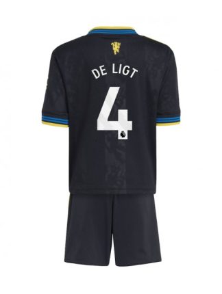 Otroški Nogometna dresi kompleti poceni Manchester United Matthijs de Ligt #4 Tretji 2025-26