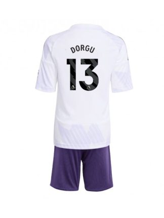 Otroški Nogometna dresi kompleti poceni Manchester United Patrick Dorgu #13 Gostujoči 2025-26