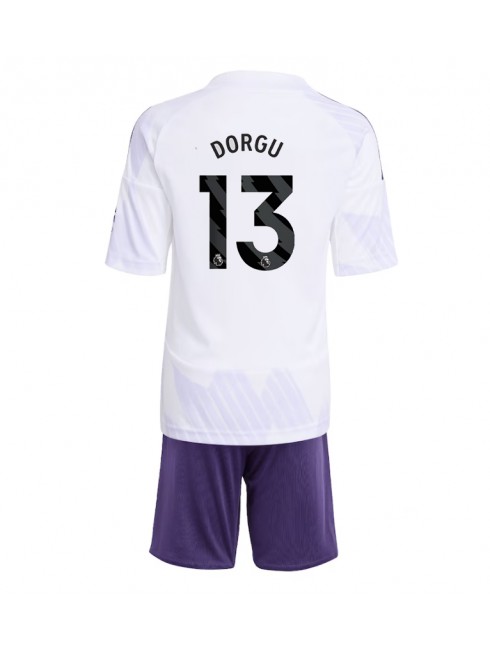 Otroški Nogometna dresi kompleti poceni Manchester United Patrick Dorgu #13 Gostujoči 2025-26