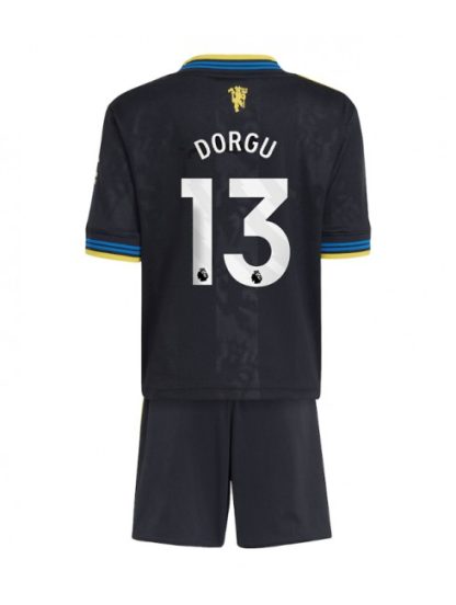 Otroški Nogometna dresi kompleti poceni Manchester United Patrick Dorgu #13 Tretji 2025-26