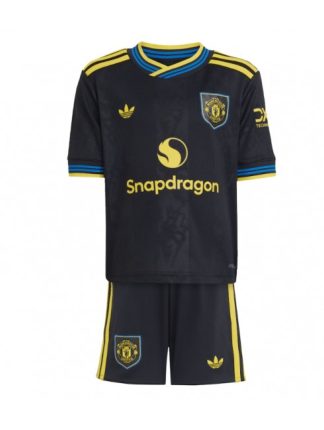 Otroški Nogometna dresi kompleti poceni Manchester United Tretji 2025-26