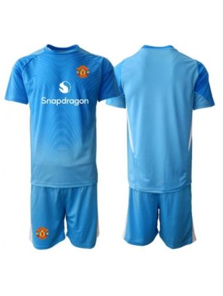 Otroški Nogometna dresi kompleti poceni Manchester United Vratar Domači 2025-26