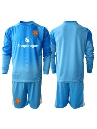 Otroški Nogometna dresi kompleti poceni Manchester United Vratar Domači 2025-26 Dolgi rokav (+ hlače)