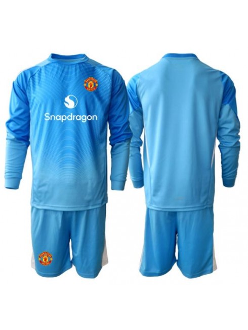 Otroški Nogometna dresi kompleti poceni Manchester United Vratar Domači 2025-26 Dolgi rokav (+ hlače)