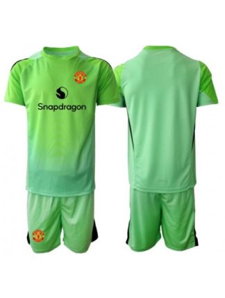 Otroški Nogometna dresi kompleti poceni Manchester United Vratar Tretji 2025-26