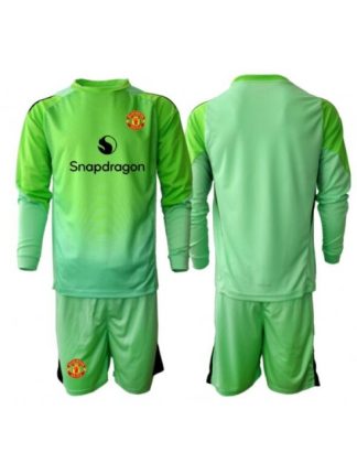 Otroški Nogometna dresi kompleti poceni Manchester United Vratar Tretji 2025-26 Dolgi rokav (+ hlače)