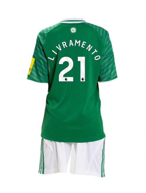 Otroški Nogometna dresi kompleti poceni Newcastle United Tino Livramento #21 Gostujoči 2025-26