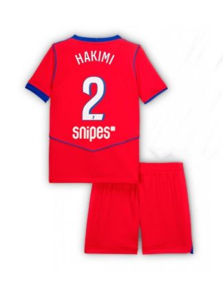 Otroški Nogometna dresi kompleti poceni Paris Saint-Germain Achraf Hakimi #2 Tretji 2025-26