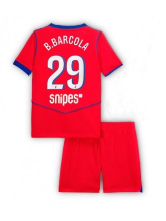 Otroški Nogometna dresi kompleti poceni Paris Saint-Germain Bradley Barcola #29 Tretji 2025-26