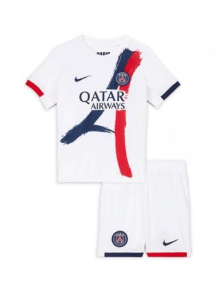 Otroški Nogometna dresi kompleti poceni Paris Saint-Germain Gostujoči 2025-26