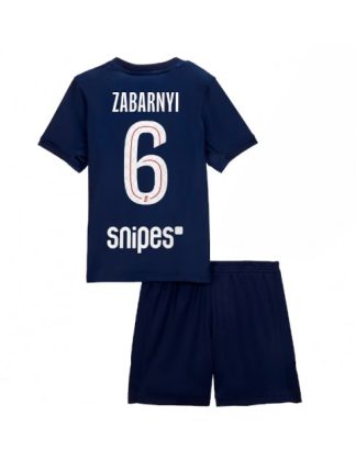 Otroški Nogometna dresi kompleti poceni Paris Saint-Germain Illia Zabarnyi #6 Domači 2025-26