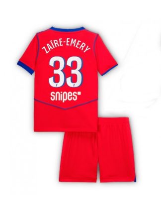 Otroški Nogometna dresi kompleti poceni Paris Saint-Germain Warren Zaire-Emery #33 Tretji 2025-26