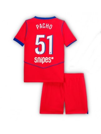 Otroški Nogometna dresi kompleti poceni Paris Saint-Germain Willian Pacho #51 Tretji 2025-26