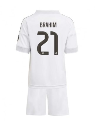 Otroški Nogometna dresi kompleti poceni Real Madrid Brahim Diaz #21 Domači 2025-26