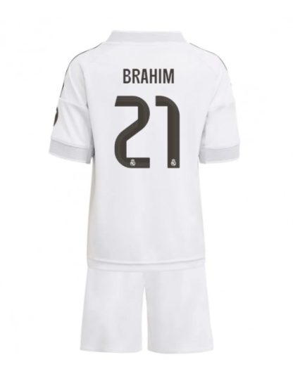 Otroški Nogometna dresi kompleti poceni Real Madrid Brahim Diaz #21 Domači 2025-26