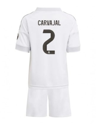 Otroški Nogometna dresi kompleti poceni Real Madrid Daniel Carvajal #2 Domači 2025-26