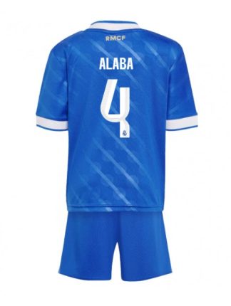 Otroški Nogometna dresi kompleti poceni Real Madrid David Alaba #4 Tretji 2025-26