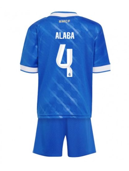 Otroški Nogometna dresi kompleti poceni Real Madrid David Alaba #4 Tretji 2025-26