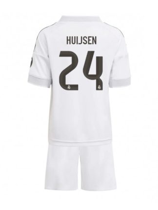 Otroški Nogometna dresi kompleti poceni Real Madrid Dean Huijsen #24 Domači 2025-26