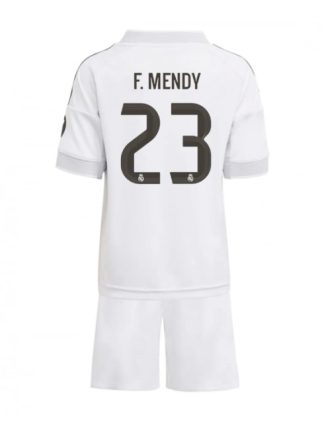 Otroški Nogometna dresi kompleti poceni Real Madrid Ferland Mendy #23 Domači 2025-26