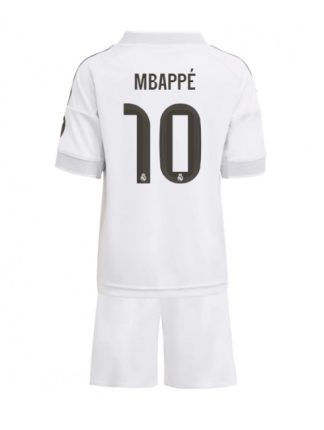 Otroški Nogometna dresi kompleti poceni Real Madrid Kylian Mbappe #10 Domači 2025-26