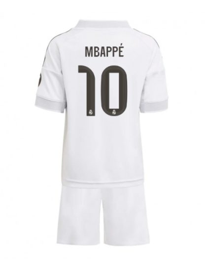 Otroški Nogometna dresi kompleti poceni Real Madrid Kylian Mbappe #10 Domači 2025-26