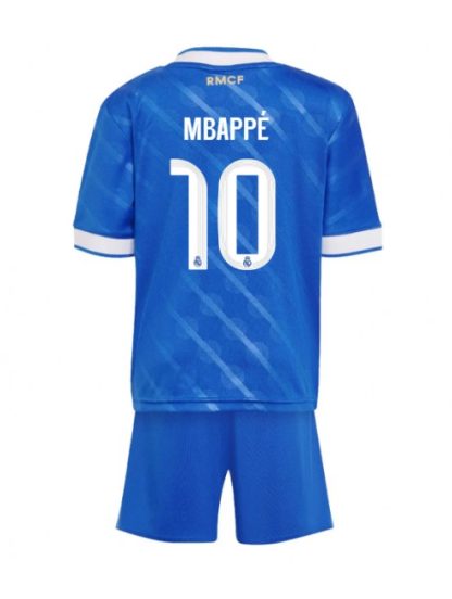 Otroški Nogometna dresi kompleti poceni Real Madrid Kylian Mbappe #10 Tretji 2025-26