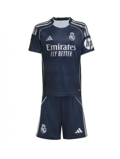 Otroški Nogometna dresi kompleti poceni Real Madrid Rodrygo Goes #11 Gostujoči 2025-26