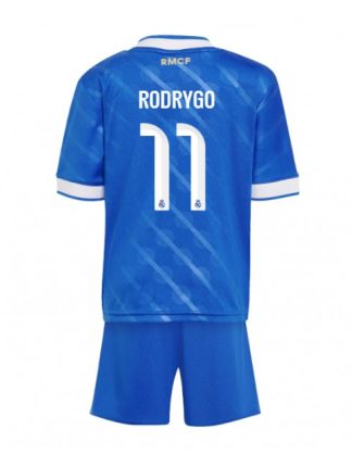Otroški Nogometna dresi kompleti poceni Real Madrid Rodrygo Goes #11 Tretji 2025-26
