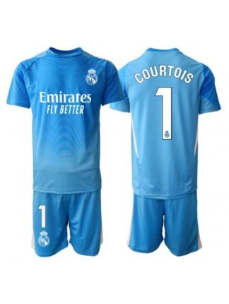 Otroški Nogometna dresi kompleti poceni Real Madrid Thibaut Courtois #1 Vratar Domači 2025-26