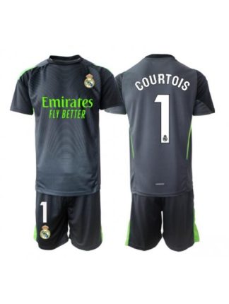 Otroški Nogometna dresi kompleti poceni Real Madrid Thibaut Courtois #1 Vratar Tretji 2025-26