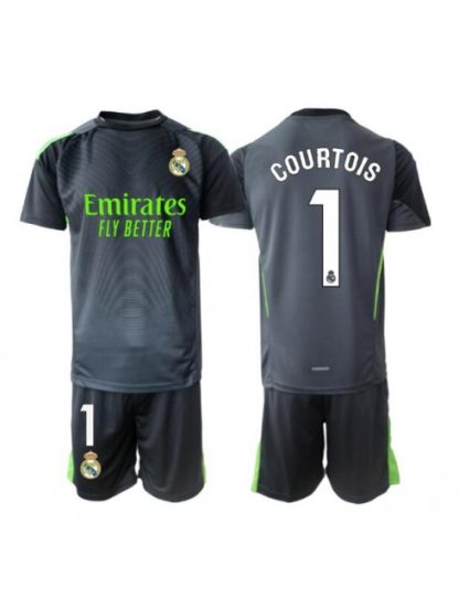 Otroški Nogometna dresi kompleti poceni Real Madrid Thibaut Courtois #1 Vratar Tretji 2025-26