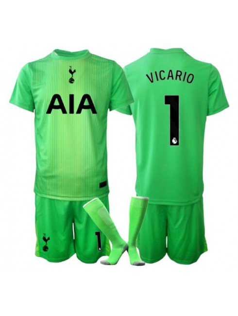 Otroški Nogometna dresi kompleti poceni Tottenham Hotspur Guglielmo Vicario #1 Vratar Domači 2025-26