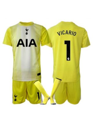 Otroški Nogometna dresi kompleti poceni Tottenham Hotspur Guglielmo Vicario #1 Vratar Tretji 2025-26