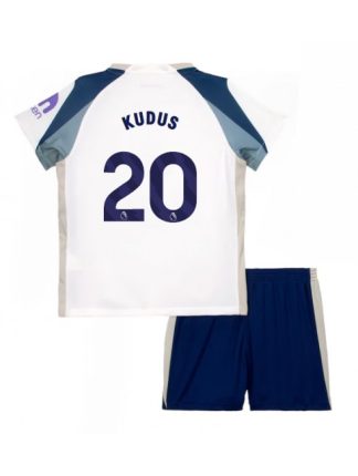 Otroški Nogometna dresi kompleti poceni Tottenham Hotspur Mohammed Kudus #20 Domači 2025-26