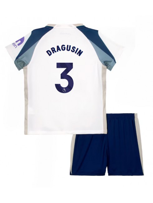 Otroški Nogometna dresi kompleti poceni Tottenham Hotspur Radu Dragusin #3 Domači 2025-26